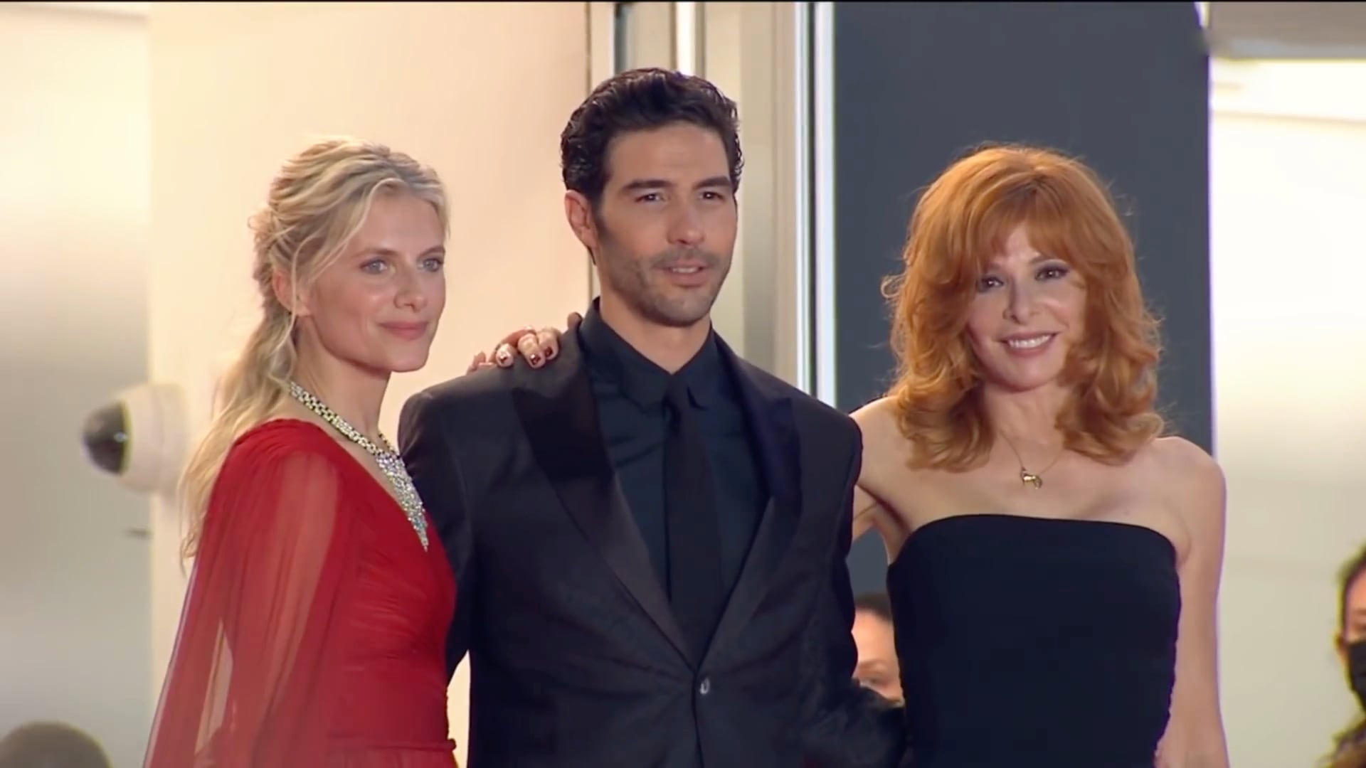 Mylène Farmer avec Tahar Rahim et Mélanie Laurent à Cannes